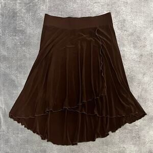 Layered 2000s hi low midi skirt